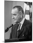 President Lyndon B. Johnson at Press Conference-null-Mounted Photographic Print