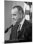 President Lyndon B. Johnson at Press Conference-null-Mounted Photographic Print