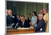 President Lyndon B Johnson (Signing Medicar Bill) Art Poster Print-null-Mounted Poster