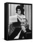 President Lyndon B. Johnson with Daughter Lucy Baines Johnson in White House-Stan Wayman-Framed Stretched Canvas