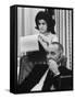 President Lyndon B. Johnson with Daughter Lucy Baines Johnson in White House-Stan Wayman-Framed Stretched Canvas