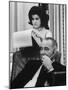 President Lyndon B. Johnson with Daughter Lucy Baines Johnson in White House-Stan Wayman-Mounted Photographic Print