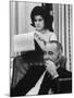 President Lyndon B. Johnson with Daughter Lucy Baines Johnson in White House-Stan Wayman-Mounted Photographic Print