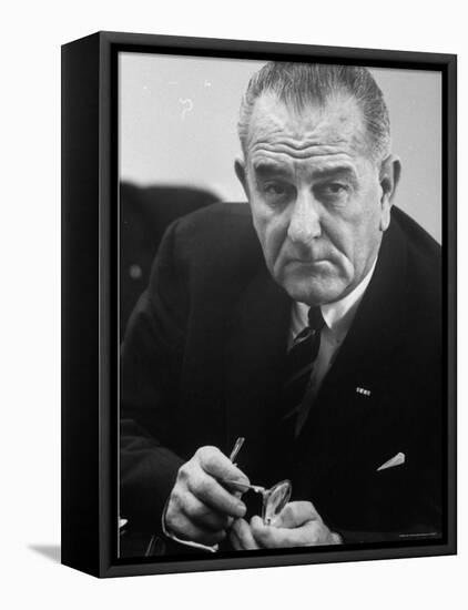 President Lyndon B. Johnson-Stan Wayman-Framed Stretched Canvas