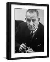 President Lyndon B. Johnson-Stan Wayman-Framed Photographic Print