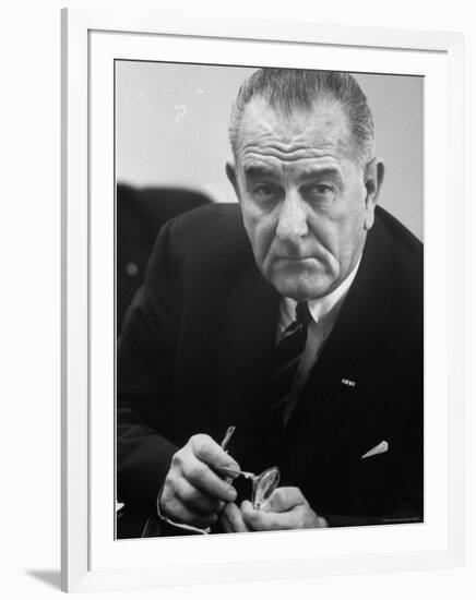 President Lyndon B. Johnson-Stan Wayman-Framed Photographic Print