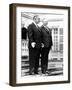 President Lyndon Johnson and West German Chancellor, Kurt Georg Kiesinger, April 24, 1967-null-Framed Photo