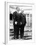 President Lyndon Johnson and West German Chancellor, Kurt Georg Kiesinger, April 24, 1967-null-Framed Photo