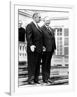 President Lyndon Johnson and West German Chancellor, Kurt Georg Kiesinger, April 24, 1967-null-Framed Photo