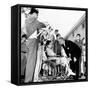 President Lyndon Johnson Greets Wounded Veterans at Walter Reed Hospital-null-Framed Stretched Canvas