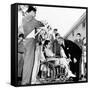 President Lyndon Johnson Greets Wounded Veterans at Walter Reed Hospital-null-Framed Stretched Canvas