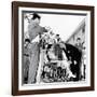 President Lyndon Johnson Greets Wounded Veterans at Walter Reed Hospital-null-Framed Photo