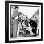 President Lyndon Johnson Greets Wounded Veterans at Walter Reed Hospital-null-Framed Photo