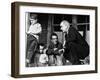 President Lyndon Johnson in Conversation the Tom Fletcher Family of Inez, Kentucky-null-Framed Photo
