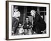 President Lyndon Johnson in Conversation the Tom Fletcher Family of Inez, Kentucky-null-Framed Photo