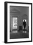 President Lyndon Johnson Looking Out Doorway of the Oval Office, Jan. 24, 1066-null-Framed Photo