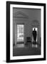 President Lyndon Johnson Looking Out Doorway of the Oval Office, Jan. 24, 1066-null-Framed Photo