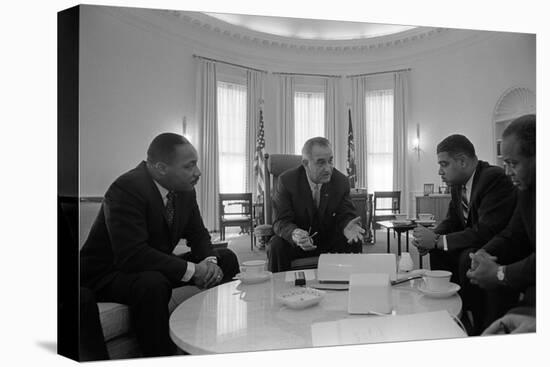 President Lyndon Johnson Meets with Civil Rights Leaders in Jan. 18, 1964-null-Stretched Canvas