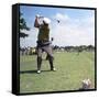 President Lyndon Johnson Playing Golf at Ramey Air Force Base, Puerto Rico, 1968-null-Framed Stretched Canvas