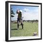 President Lyndon Johnson Playing Golf at Ramey Air Force Base, Puerto Rico, 1968-null-Framed Photo