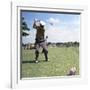 President Lyndon Johnson Playing Golf at Ramey Air Force Base, Puerto Rico, 1968-null-Framed Photo