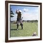 President Lyndon Johnson Playing Golf at Ramey Air Force Base, Puerto Rico, 1968-null-Framed Photo