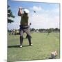 President Lyndon Johnson Playing Golf at Ramey Air Force Base, Puerto Rico, 1968-null-Mounted Photo