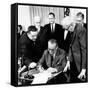 President Lyndon Johnson Signs the 24th Amendment to the Constitution-null-Framed Stretched Canvas