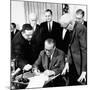 President Lyndon Johnson Signs the 24th Amendment to the Constitution-null-Mounted Photo