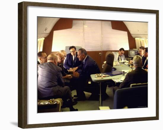 President Lyndon Johnson Talking with New York Congressmen-Bill Eppridge-Framed Photographic Print