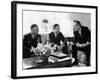 President Lyndon Johnson with Gen William Westmoreland and Defense Secretary Robert McNamara-null-Framed Photo