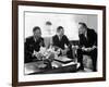President Lyndon Johnson with Gen William Westmoreland and Defense Secretary Robert McNamara-null-Framed Photo
