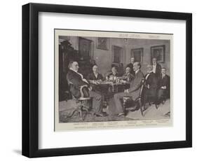 President Mckinley and His Cabinet at the Executive Mansion, Washington-null-Framed Premium Giclee Print