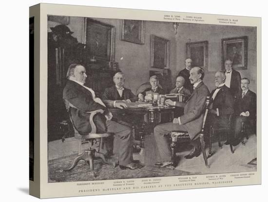President Mckinley and His Cabinet at the Executive Mansion, Washington-null-Stretched Canvas