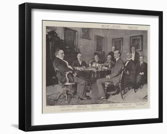 President Mckinley and His Cabinet at the Executive Mansion, Washington-null-Framed Giclee Print