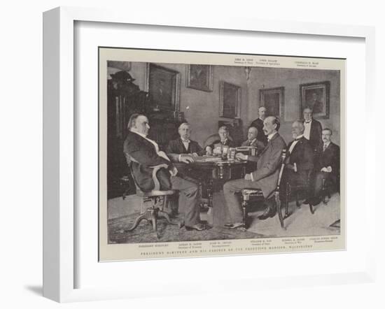 President Mckinley and His Cabinet at the Executive Mansion, Washington-null-Framed Giclee Print