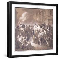 President Mole Returning from the Palais-Royal During the Fronde-Francois Andre Vincent-Framed Giclee Print