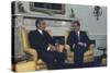 President Nixon and the Shah of Iran Meeting in the Oval Office. July 24 1973-null-Stretched Canvas