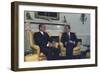 President Nixon and the Shah of Iran Meeting in the Oval Office. July 24 1973-null-Framed Photo