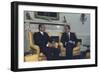 President Nixon and the Shah of Iran Meeting in the Oval Office. July 24 1973-null-Framed Photo