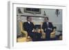 President Nixon and the Shah of Iran Meeting in the Oval Office. July 24 1973-null-Framed Photo