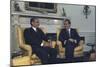 President Nixon and the Shah of Iran Meeting in the Oval Office. July 24 1973-null-Mounted Photo