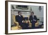 President Nixon and the Shah of Iran Meeting in the Oval Office. July 24 1973-null-Framed Photo