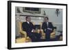 President Nixon and the Shah of Iran Meeting in the Oval Office. July 24 1973-null-Framed Photo
