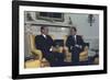 President Nixon and the Shah of Iran Meeting in the Oval Office. July 24 1973-null-Framed Photo