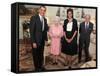 President Obama and His Wife Pose with Queen Elizabeth II and Prince Philip, During an Audience at -null-Framed Stretched Canvas