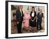 President Obama and His Wife Pose with Queen Elizabeth II and Prince Philip, During an Audience at -null-Framed Photographic Print