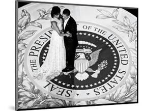 President Obama and The First Lady (b/w)-Celebrity Photography-Mounted Art Print