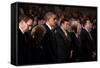 President Obama Attends a Sandy Hook Interfaith Vigil at Newtown High School in Newtown, Conn-null-Framed Stretched Canvas