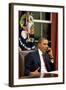 President Obama before statement to the media of the mission against Osama bin Laden, May 1, 2011-null-Framed Photo